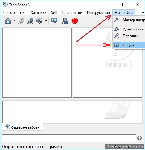 Настройки TeamSpeak 3 Настройки TeamSpeak 3