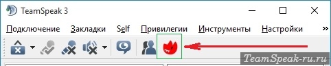 Кнопка Overwolf в TeamSpeak Кнопка Overwolf в TeamSpeak