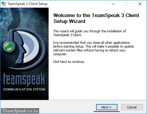 Установка TeamSpeak 3 Client Установка TeamSpeak 3 Client