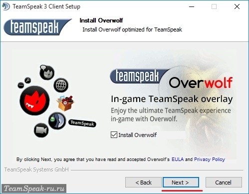 Установка TeamSpeak 3 Client Установка TeamSpeak 3 Client