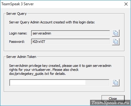 TeamSpeak 3 Server - данные для подключения